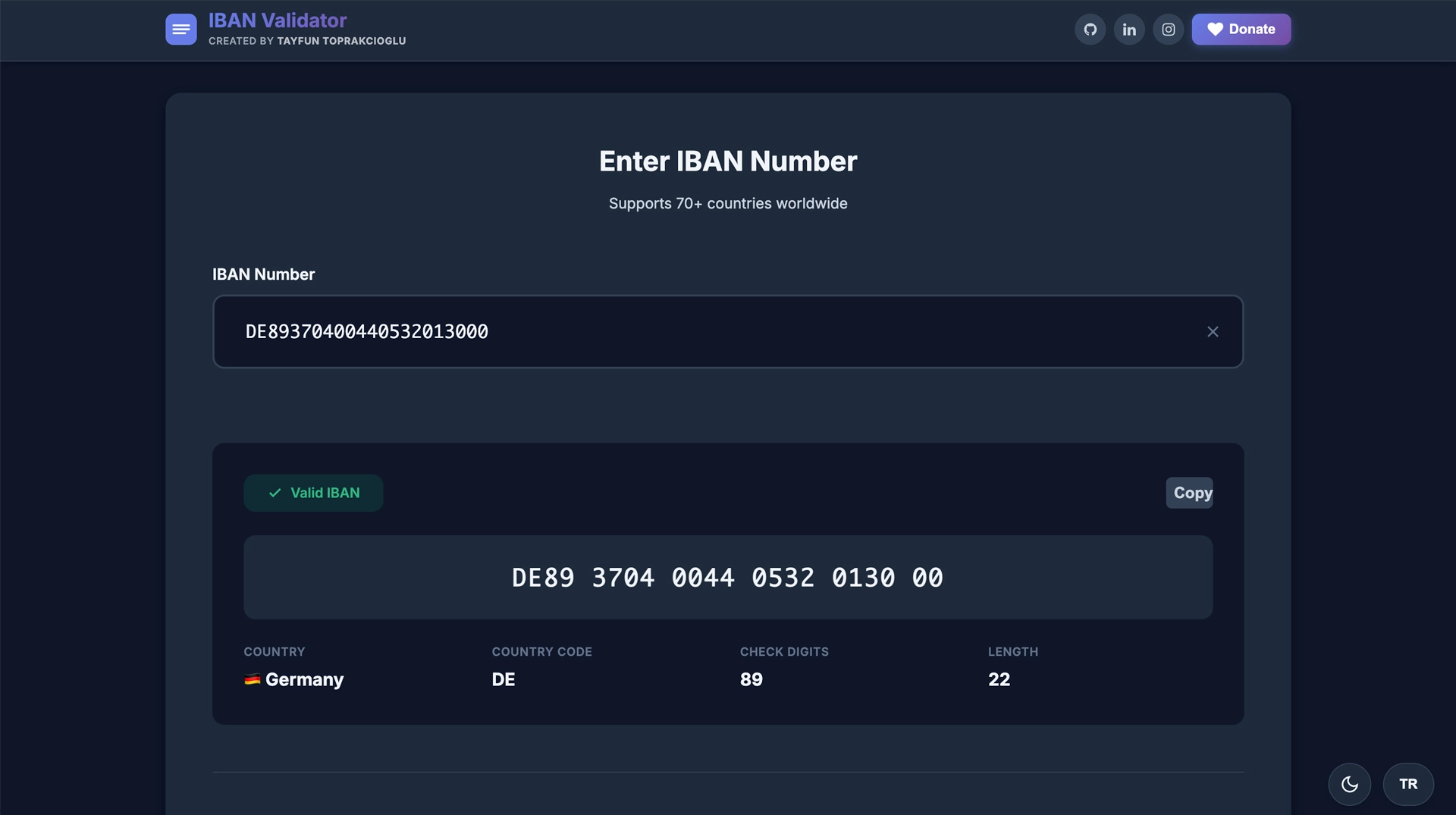 IBAN Validator